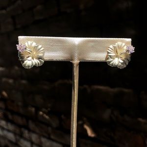 Sterling flower earrings